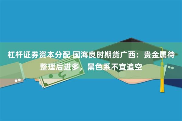 杠杆证券资本分配 国海良时期货广西：贵金属待整理后进多，黑色系不宜追空